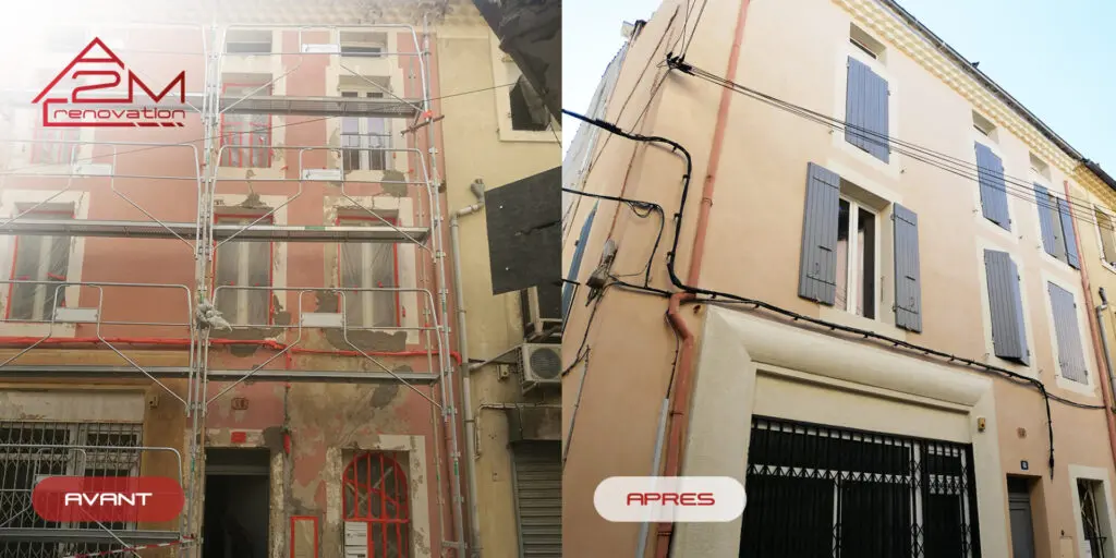 Rénovation de façade sur Orange Vaucluse