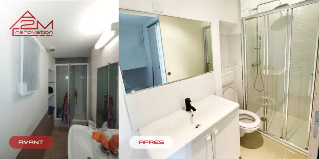avant après rénovation d'appartement à Orange dans le Vaucluse