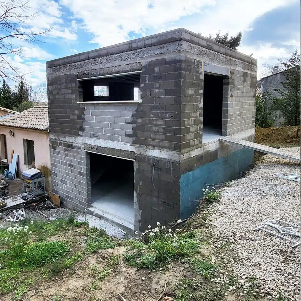 Travaux terminé d'une extension de maison dans le Vaucluse