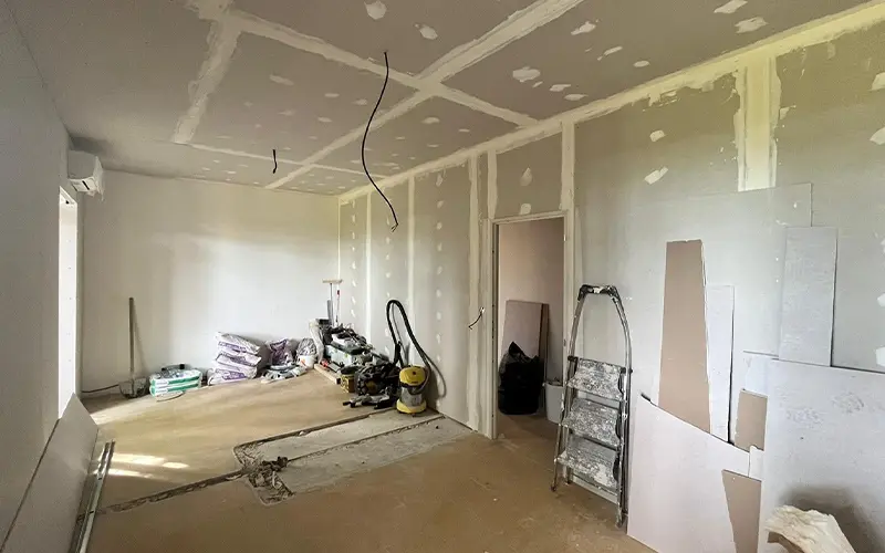 Pose et installation de placo plâtre par A2M Rénovation